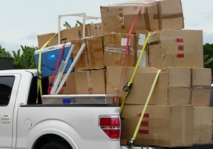 Truck With Moving Boxes